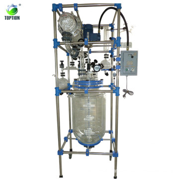 Three Layers 20L Glass Reactor machine TOPTION Brand